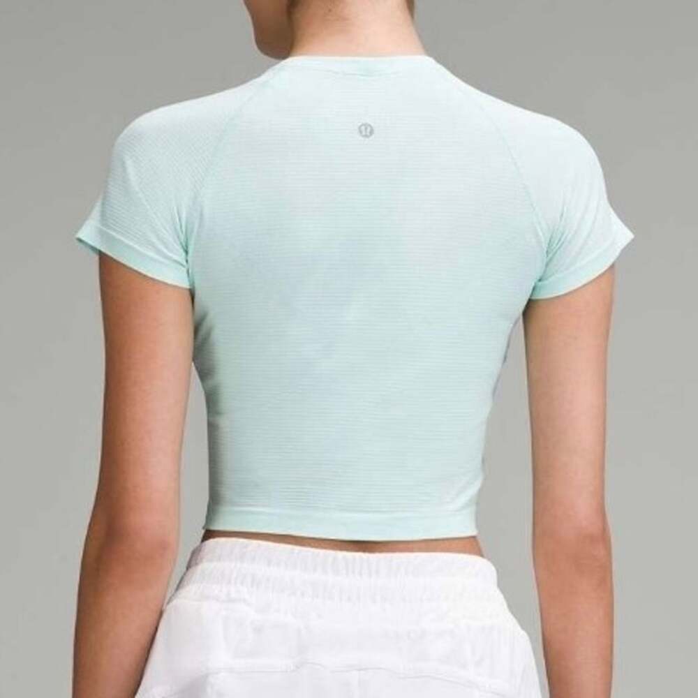 Lululemon Swiftly Tech Cropped Short Sleeve Shirt Mint - Picture 8 of 8